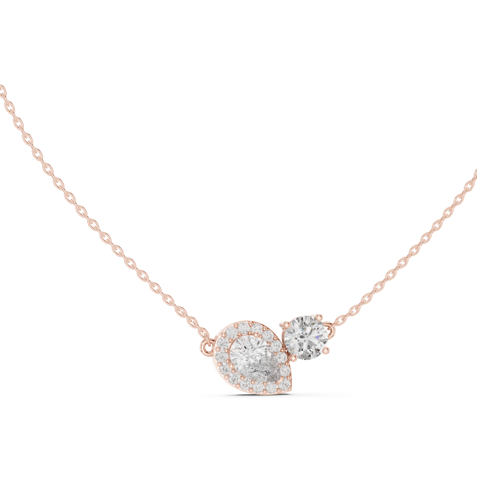 Gold Pendant GPD-0019, Rose Gold, view 1