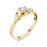 Gold Ring DDLR-836, Yellow Gold, view 2