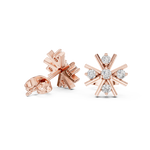 Gold Earrings 9-10002E, Rose Gold, view 1