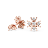 Gold Earrings 9-10002E, Rose Gold, view 1