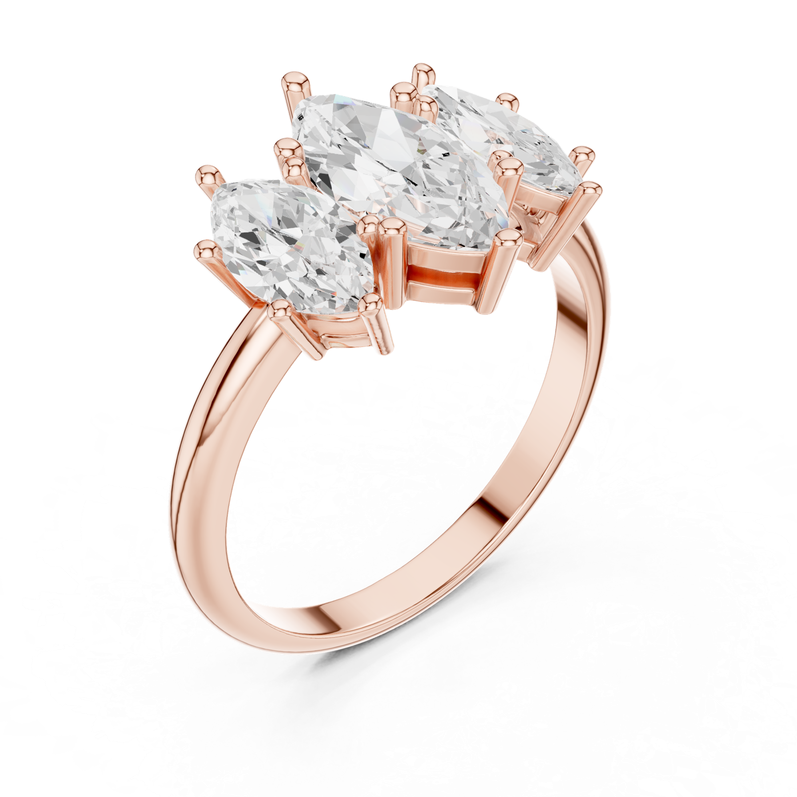 Gold Ring DDLR-1106, Rose Gold, view 2