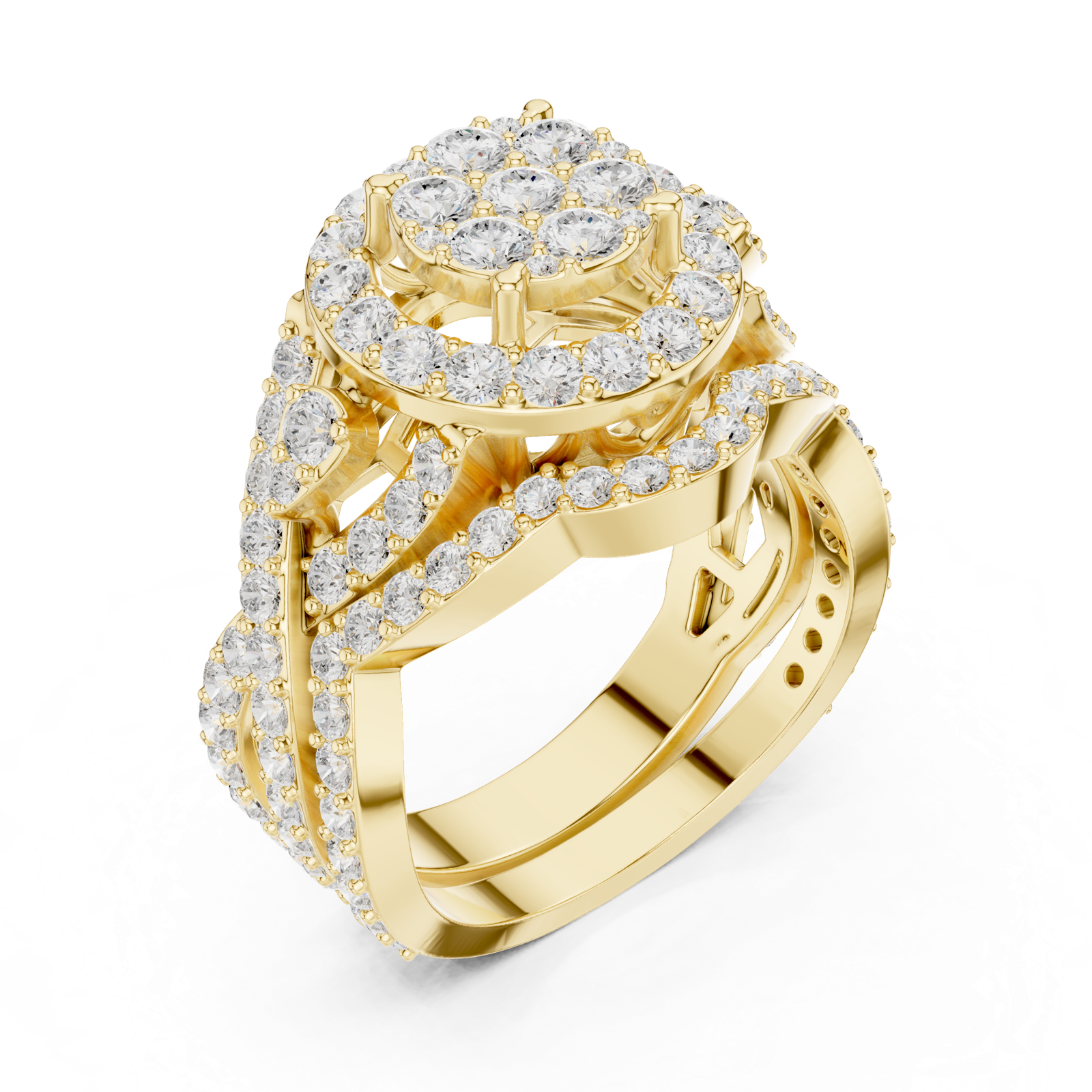 Gold Ring DDLR-582, Yellow Gold, view 2