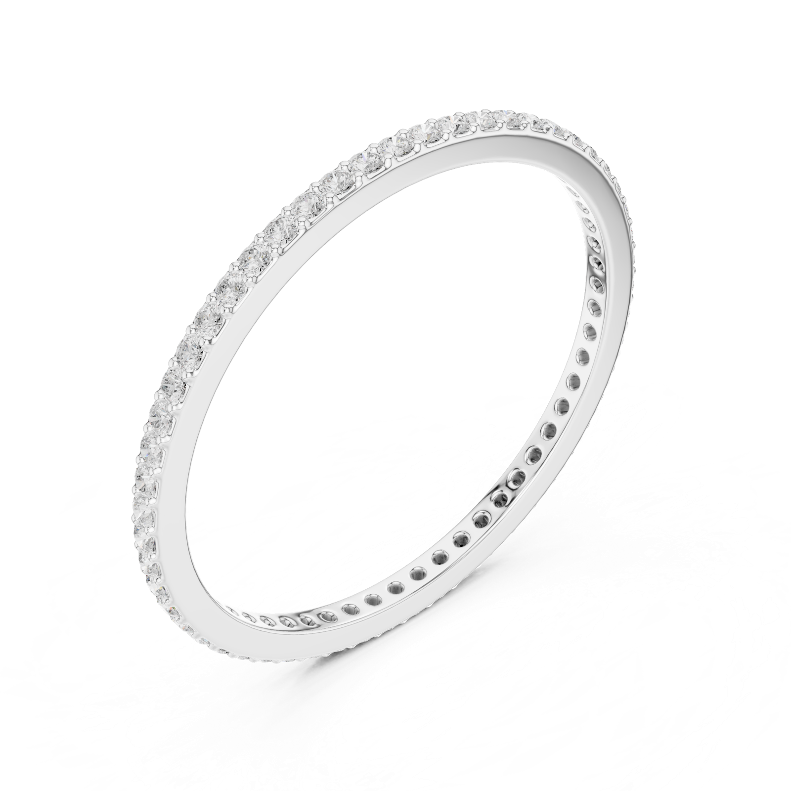 Gold Ring DDLR-807, White Gold, view 2