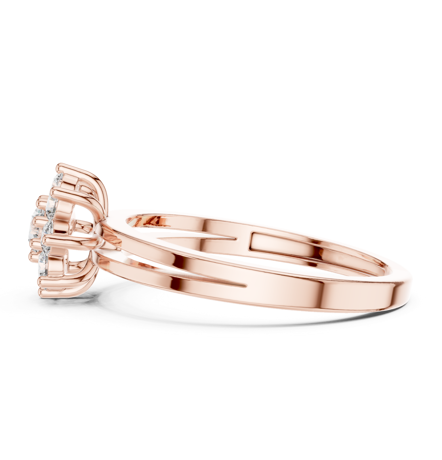 Gold Ring ALR-141, Rose Gold, view 3