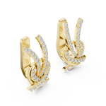 Gold Earrings L03-26, Yellow Gold, view 2