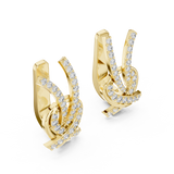 Gold Earrings L03-26, Yellow Gold, view 2