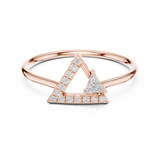 Gold Ring HLR-194, Rose Gold, view 4