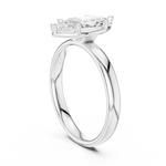 Gold Jewelry L36-10, Marquise center stone, White Gold, view 1