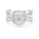 Gold Ring 19-120008L, White Gold, view 4