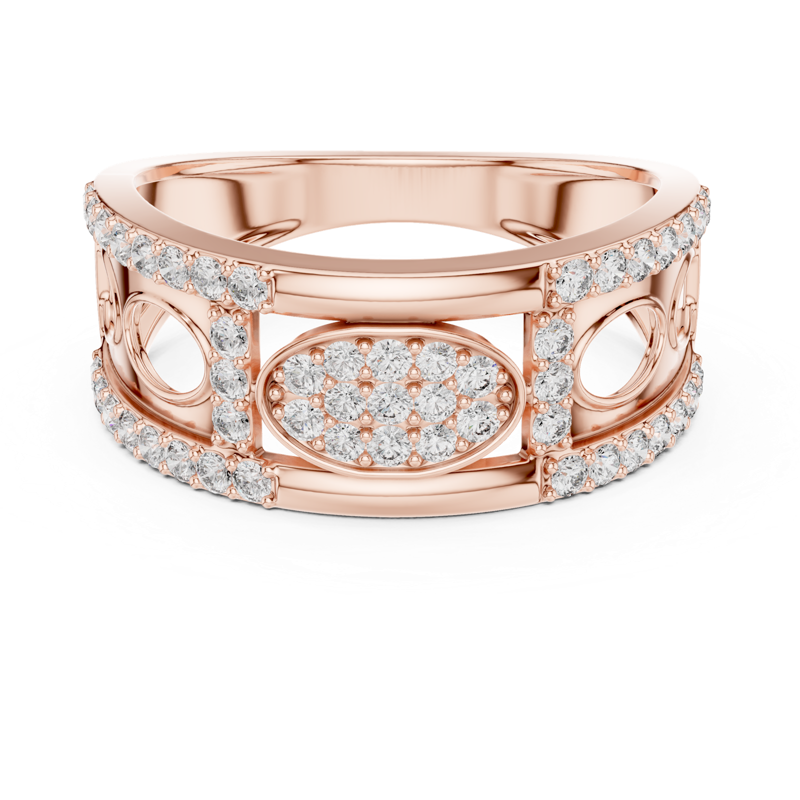 Gold Ring LR-01 (13), Rose Gold, view 4