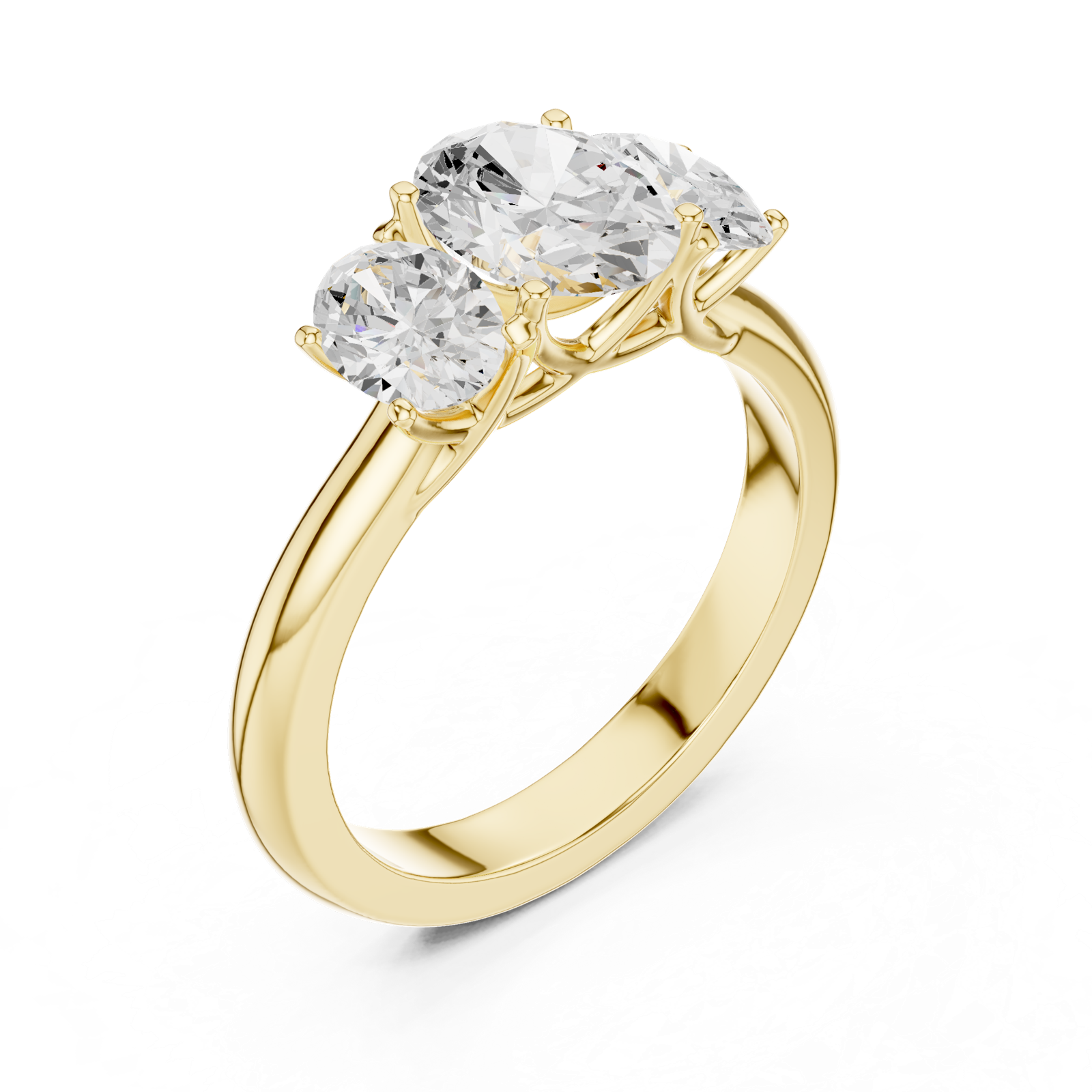 Gold Ring DDLR-1053, Yellow Gold, view 2