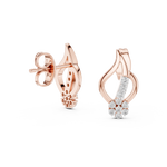 Gold Earrings 12-10014@E, Rose Gold, view 1