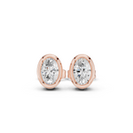 Gold Jewelry DDER-001, Oval center stone, Rose Gold