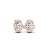Gold Jewelry DDER-001, Oval center stone, Rose Gold