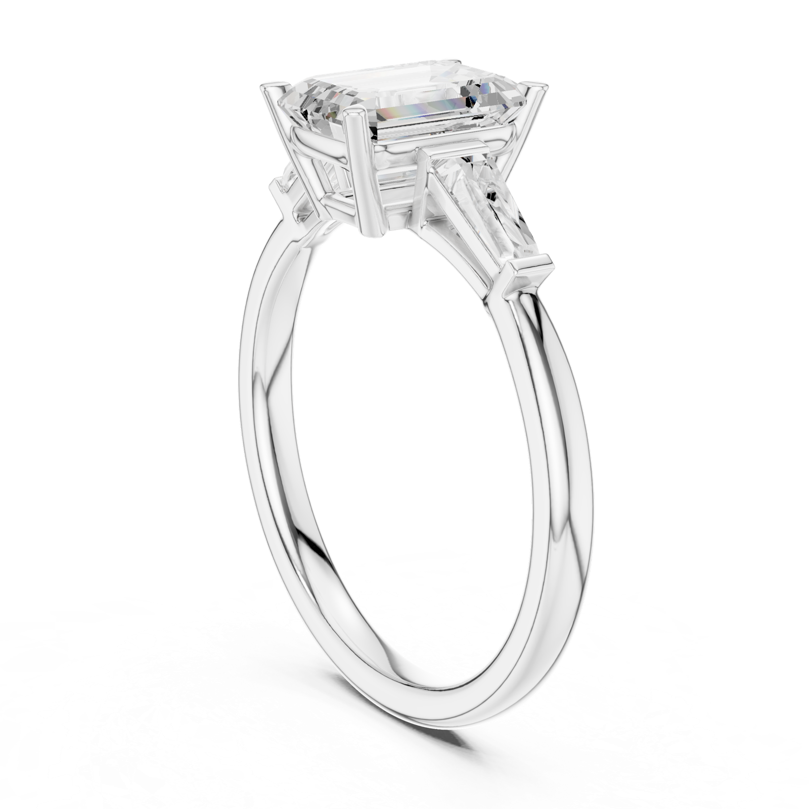 Gold Ring DDLR-1047, White Gold, view 1