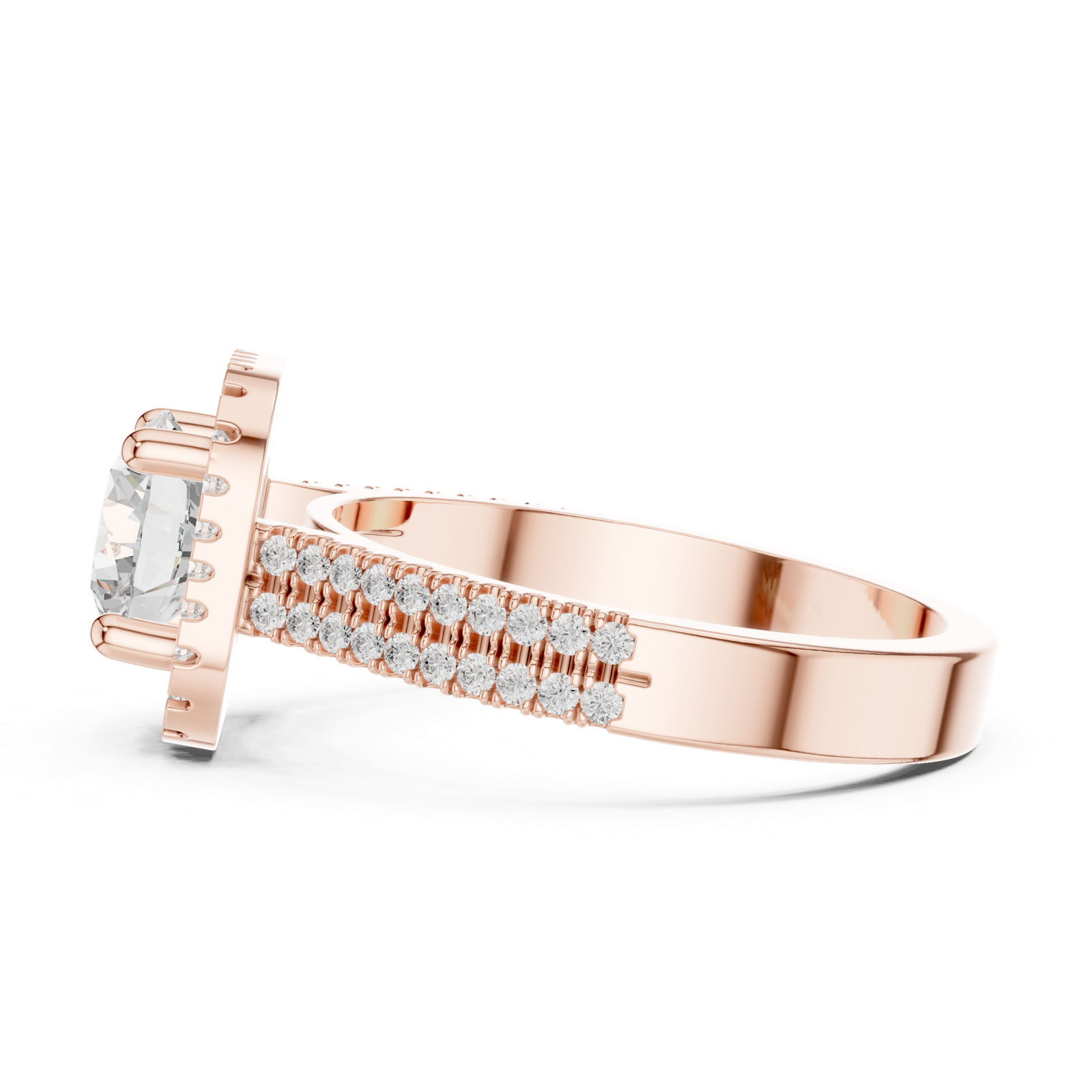 Gold Ring DDLR-329, Rose Gold, view 3