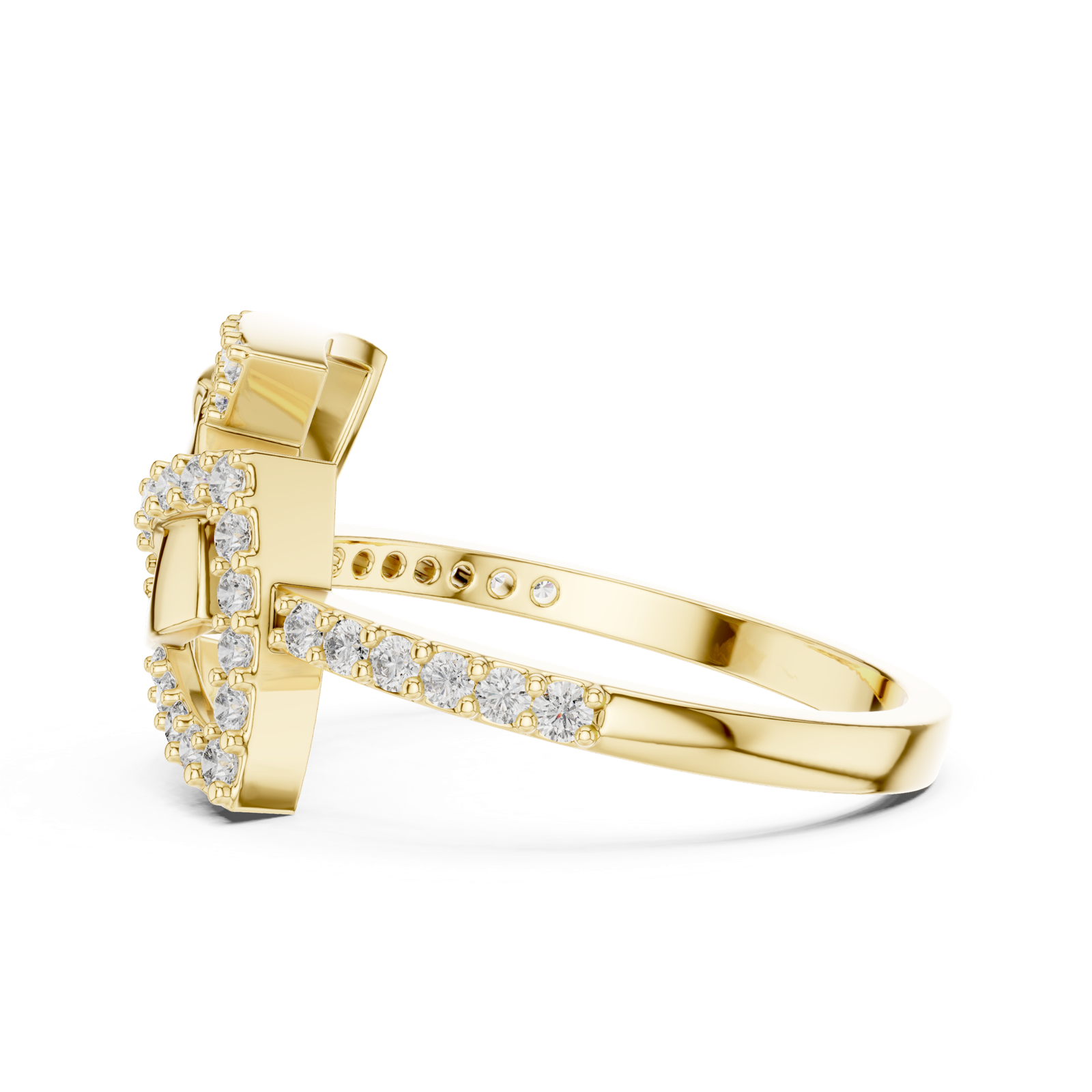 Gold Ring LR-01 (83), Yellow Gold, view 3