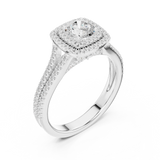 Gold Ring LR-0252, White Gold, view 2