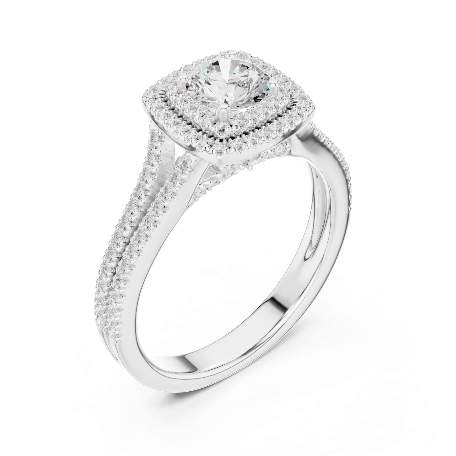 Gold Ring LR-0252, White Gold, view 2