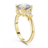 Gold Jewelry, Cushion center stone, Yellow Gold, view 1