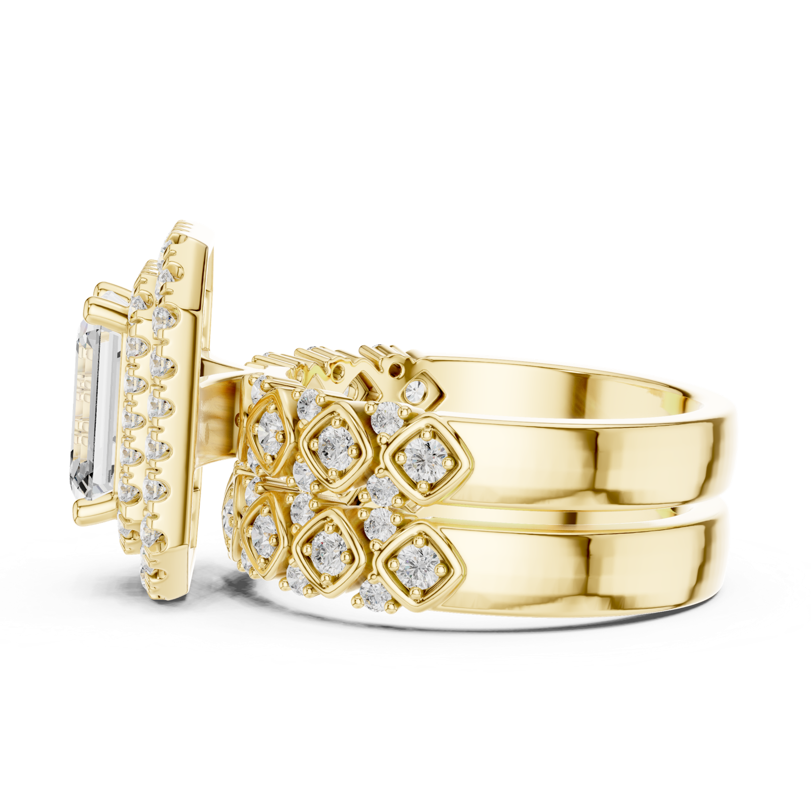 Gold Ring DDLR-292, Yellow Gold, view 3