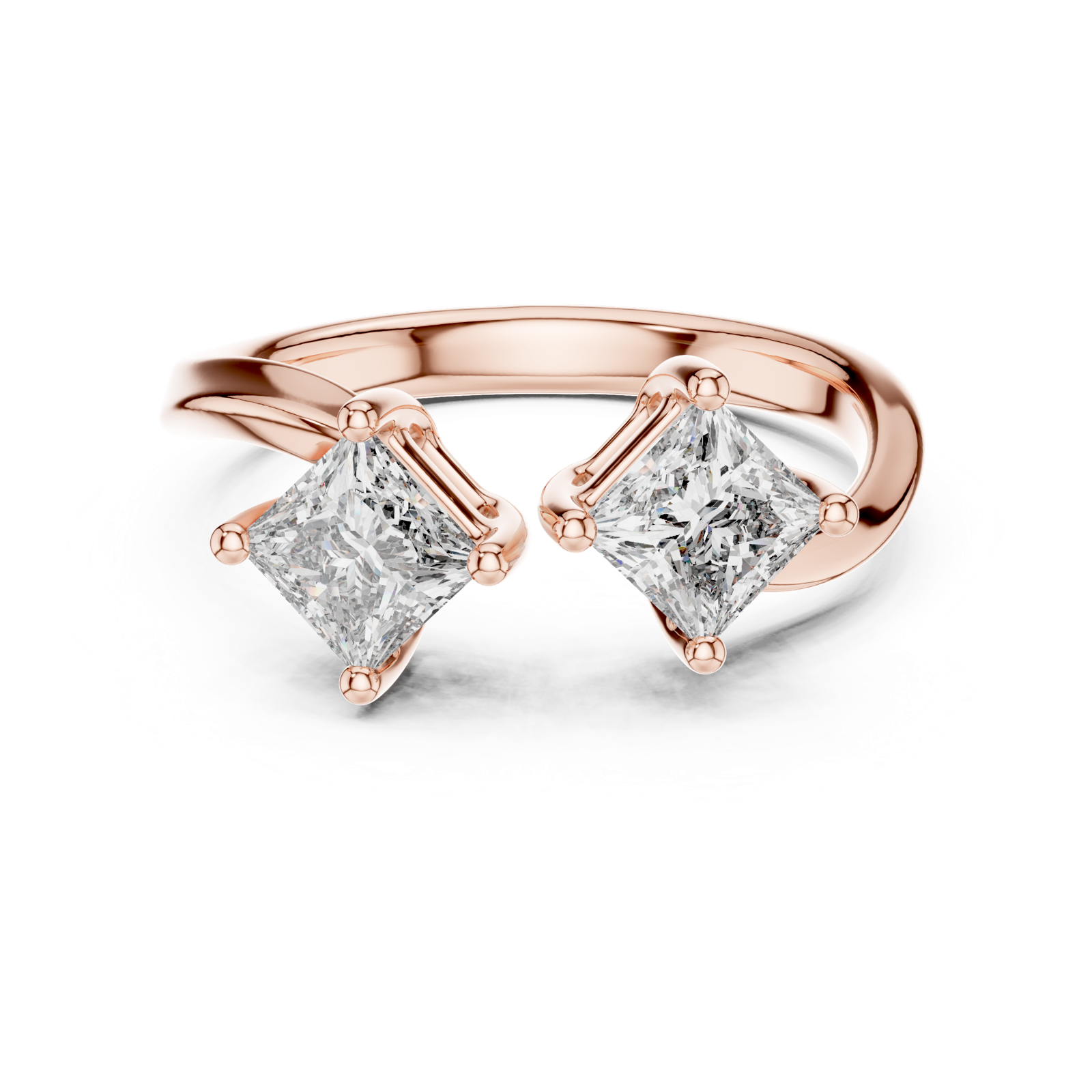 Gold Ring L03-463, Rose Gold, view 4