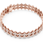 14K Solid Gold Lab Diamond Bracelet, Rose Gold, view 2