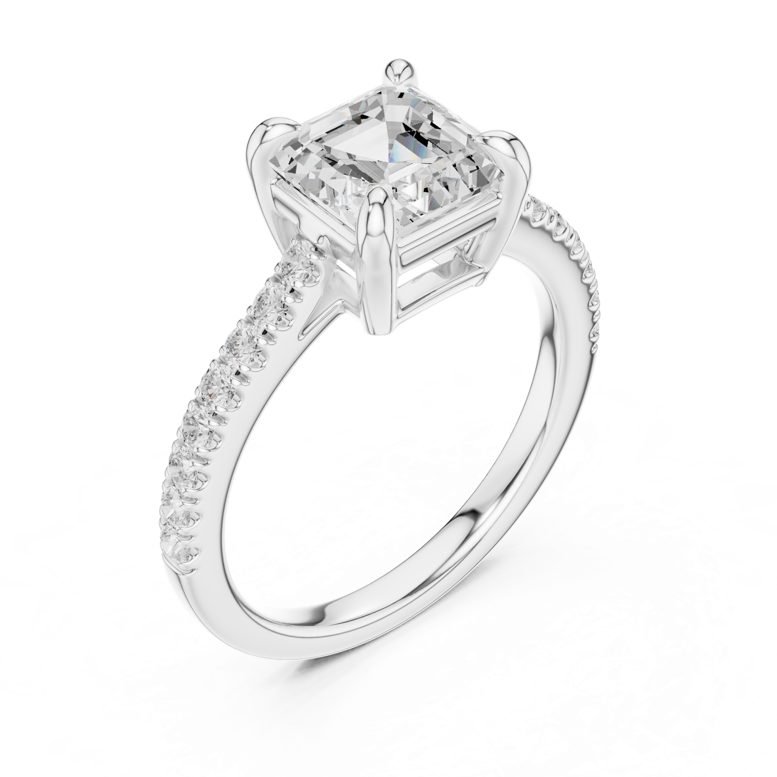 Gold Ring DDLR-874, White Gold, view 2
