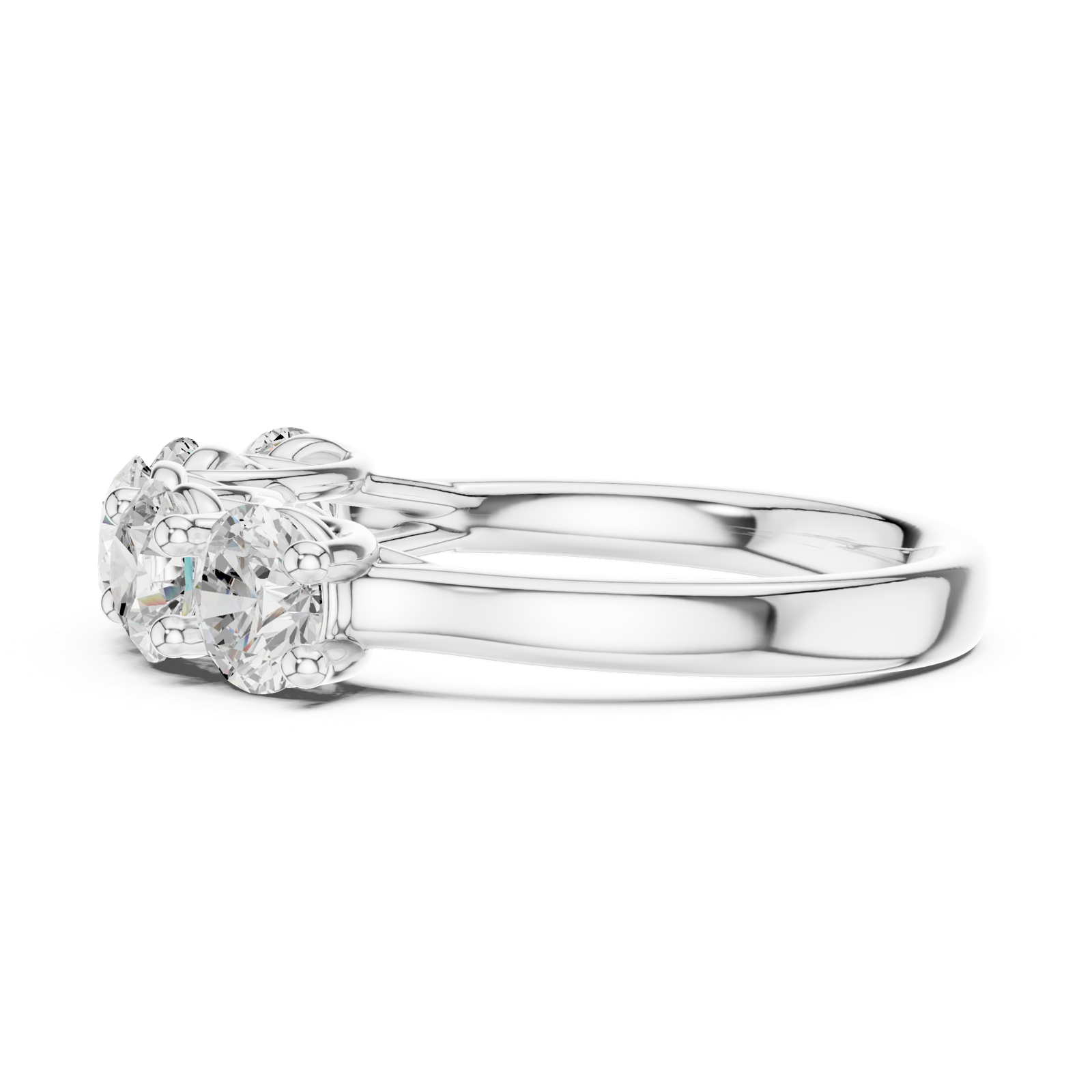 Gold Ring DDLR-719, White Gold, view 3