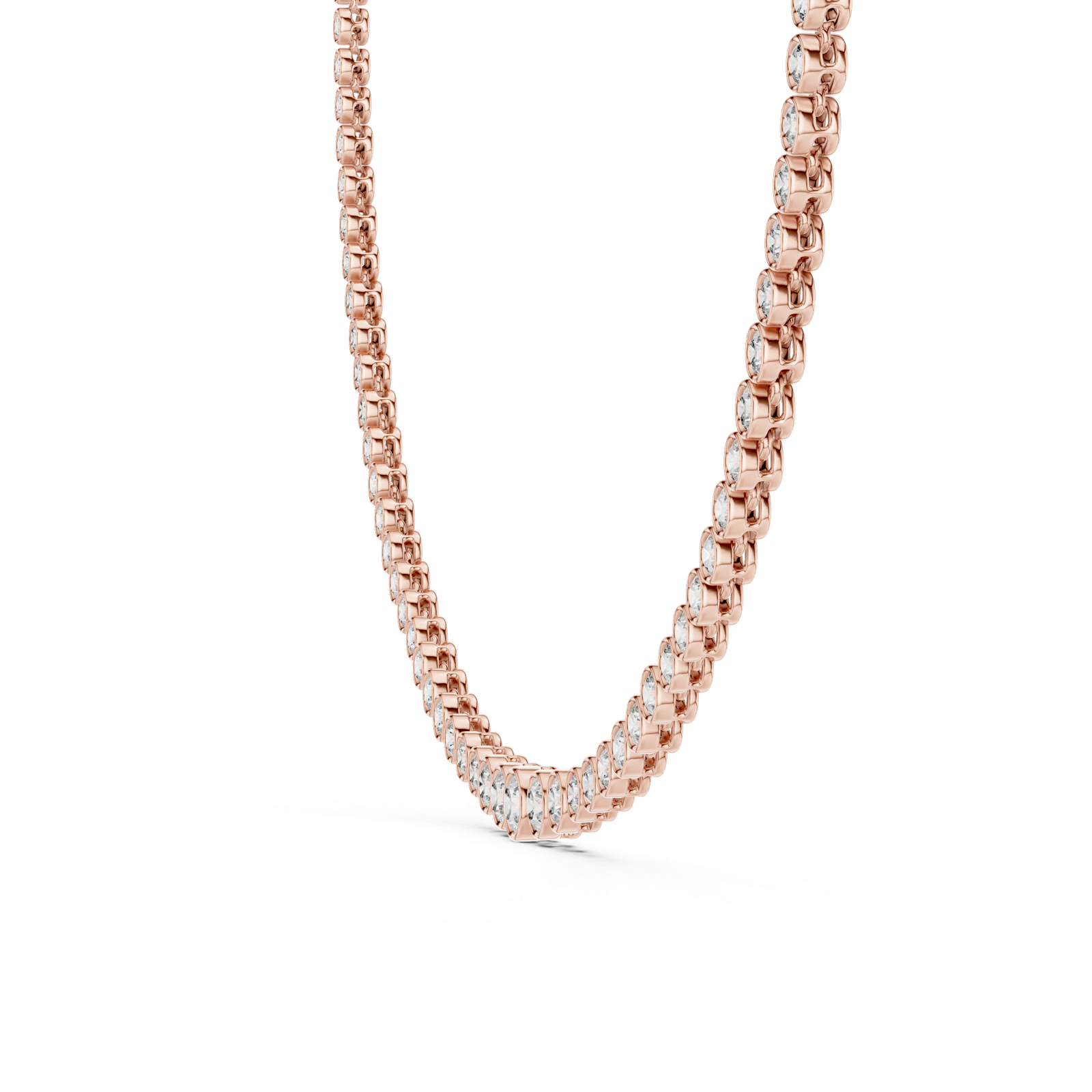 Gold Necklace GNK-0049, Rose Gold, view 3