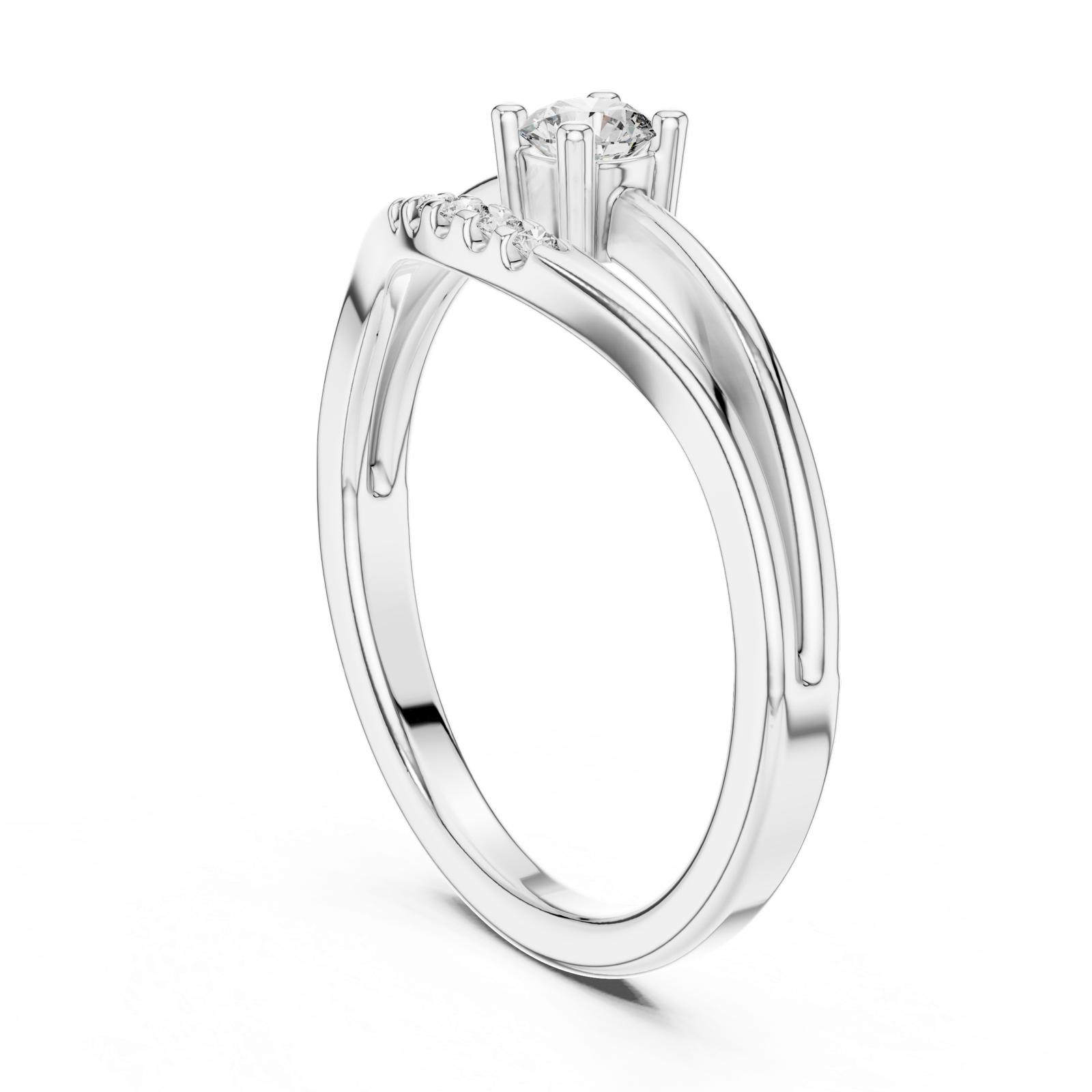 Gold Ring L03-1336, White Gold