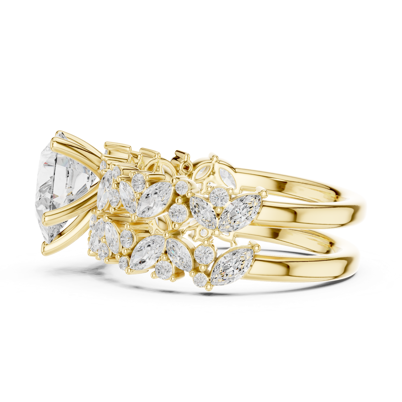 Gold Ring DDLR-944, Yellow Gold, view 3