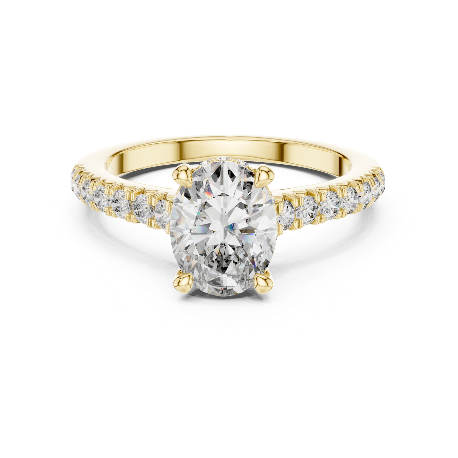 Gold Ring DDLR-249, Yellow Gold, view 4