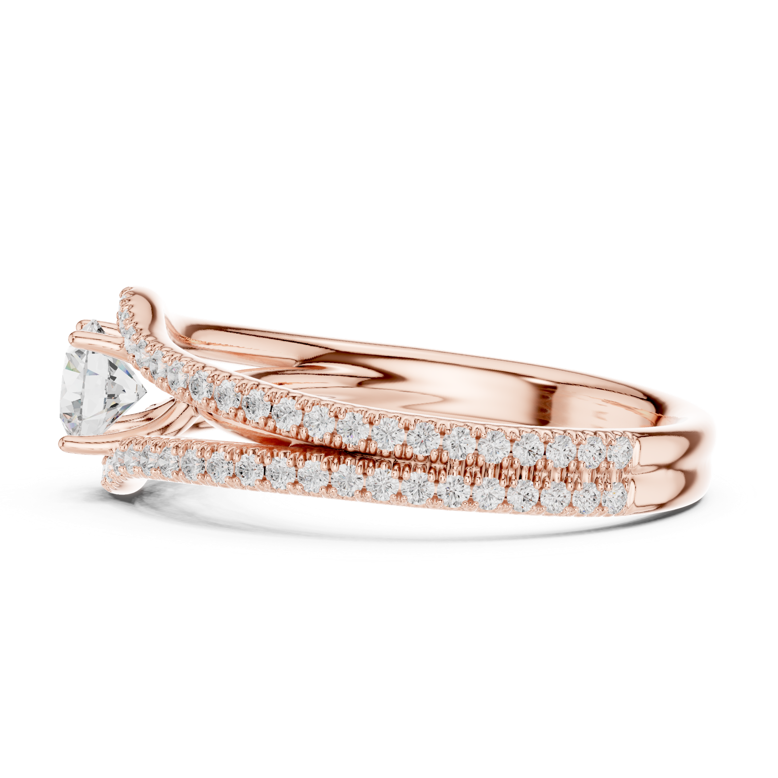 Gold Ring LR-0345, Rose Gold, view 3