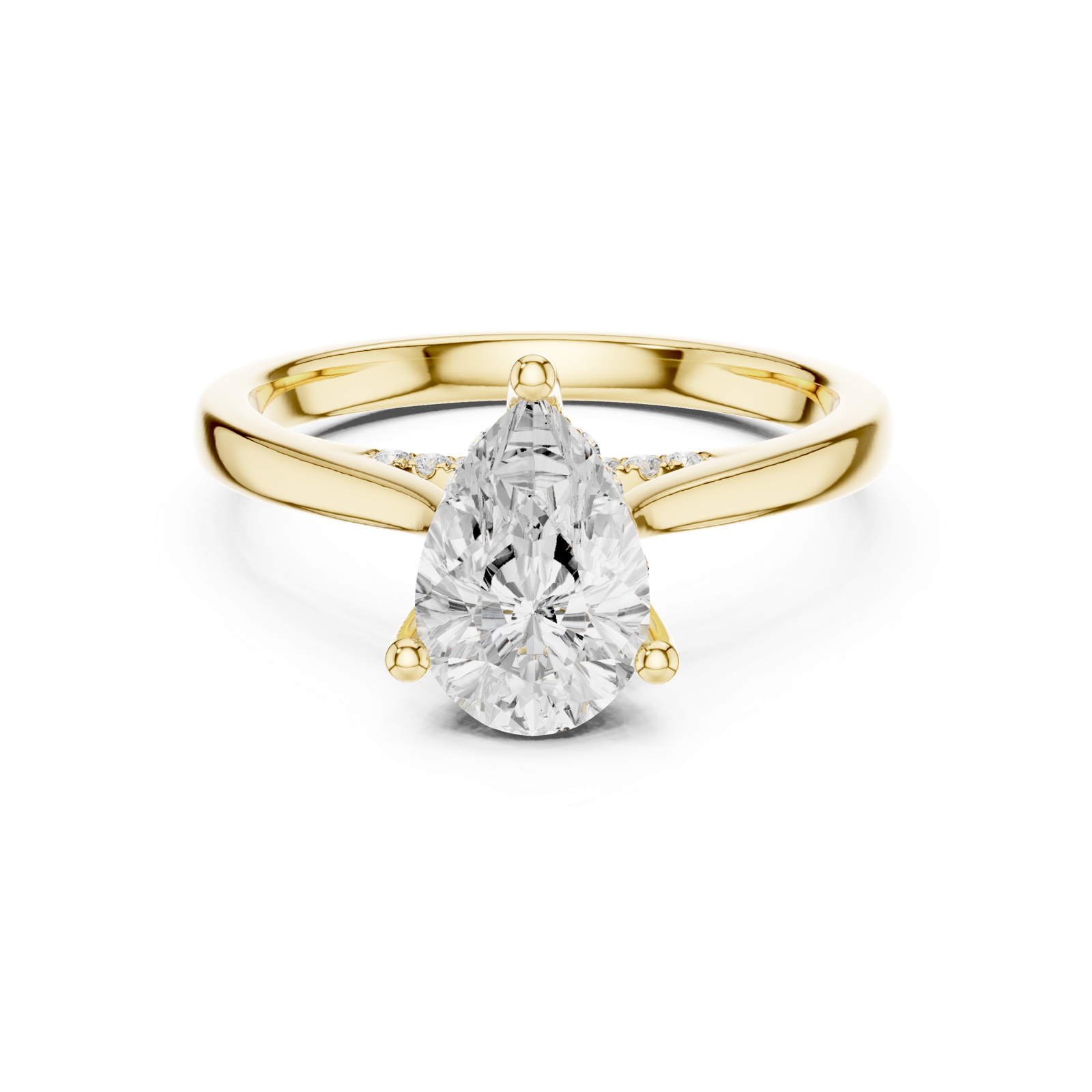 Gold Ring DDLR-987, Yellow Gold, view 4