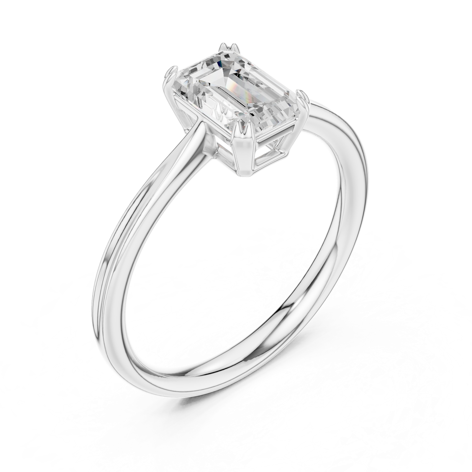 Gold Ring DDLR-802, White Gold, view 2