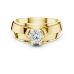 Gold Men's Ring GGR-0024, Yellow Gold, view 4