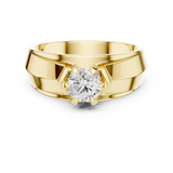 Gold Men's Ring GGR-0024, Yellow Gold, view 4
