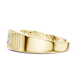 14K Solid Gold Lab Diamond Solitaire Ring, Yellow Gold, view 3