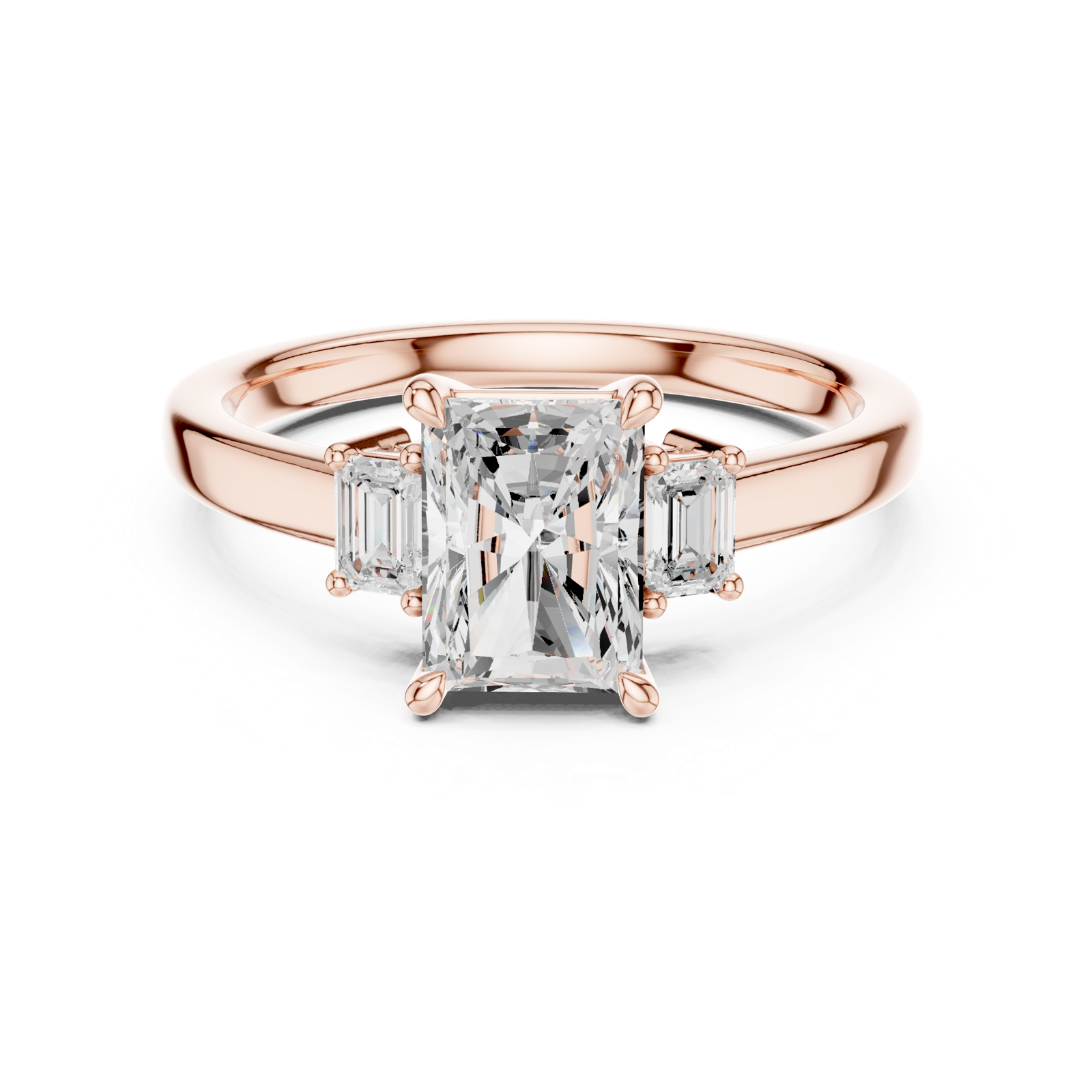 Gold Ring DDLR-906, Rose Gold, view 4