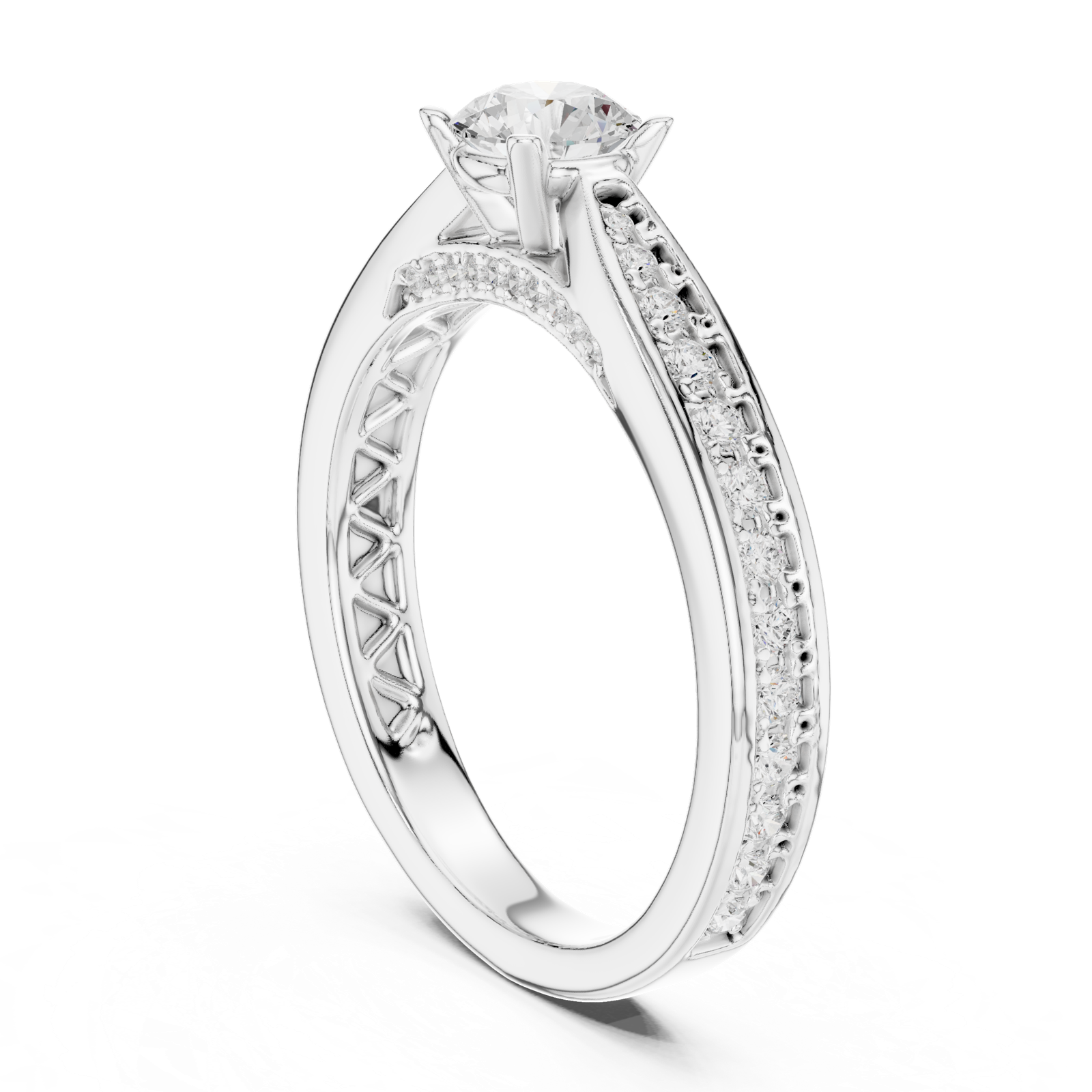 Gold Ring LR-0311, White Gold