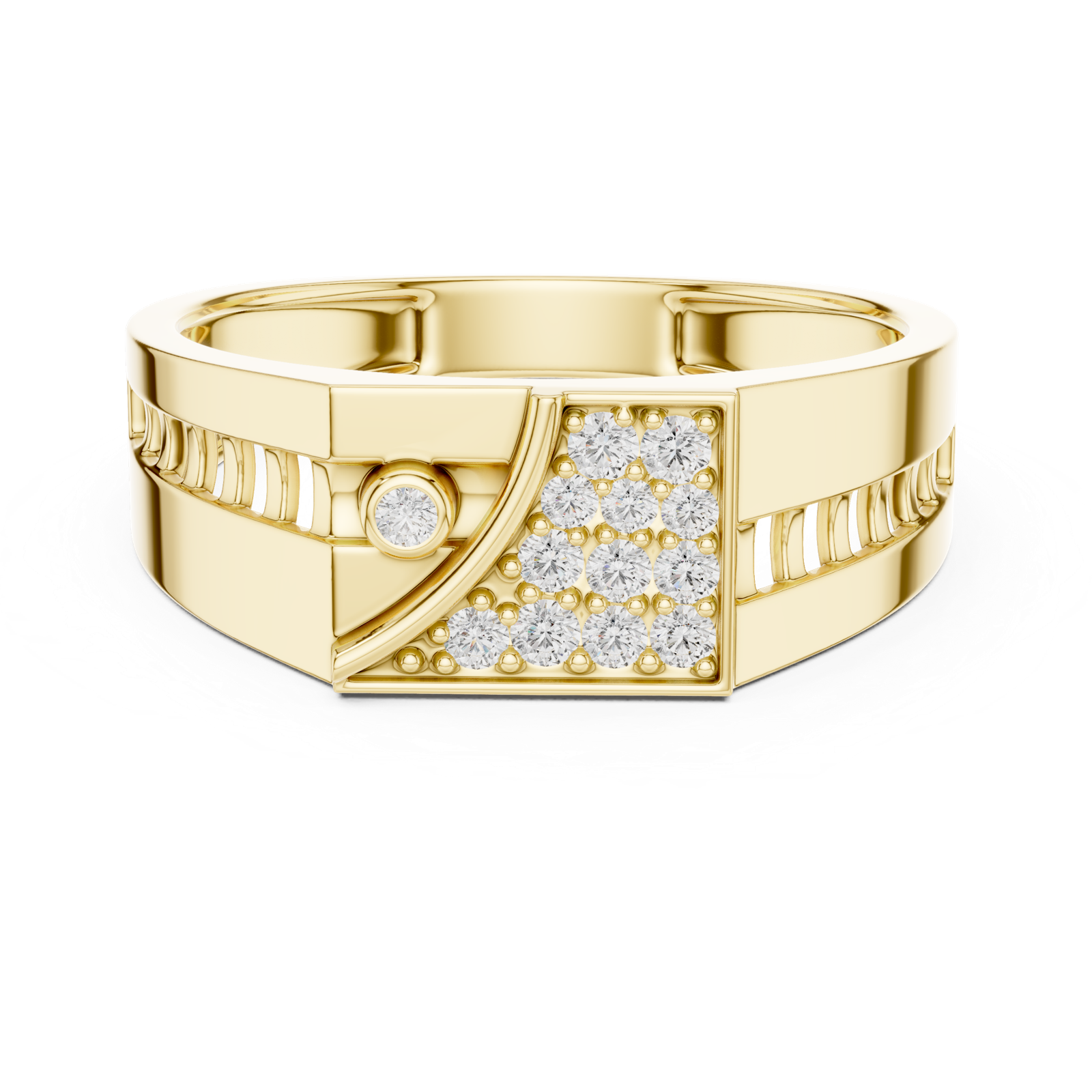 Gold Ring LR-01 (29), Yellow Gold, view 4