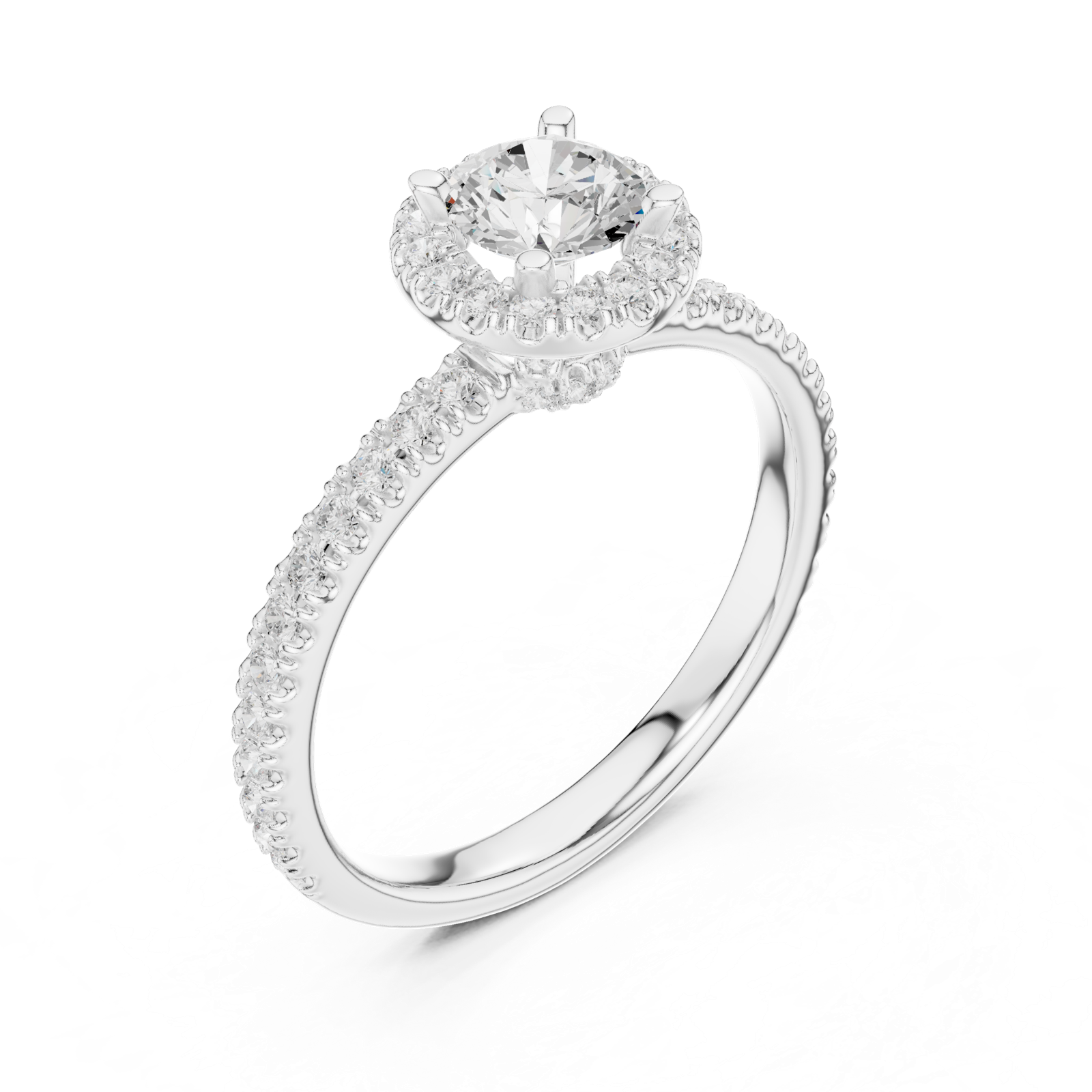 Gold Ring LR-0241, White Gold, view 2