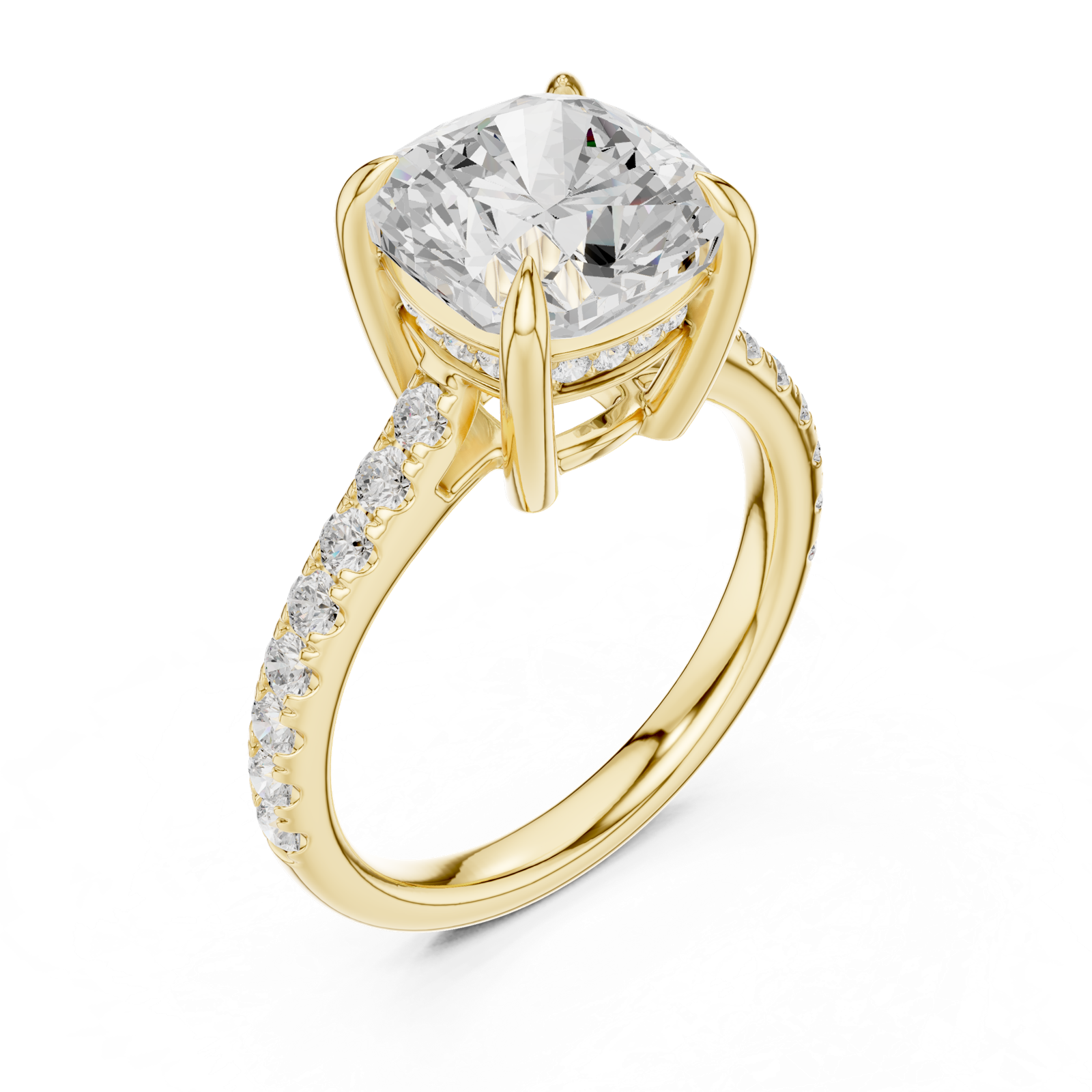 Gold Ring DDLR-1023, Yellow Gold, view 2