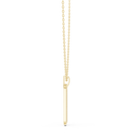 14K Solid Gold Lab Diamond Pendant Necklace, Yellow Gold, view 3