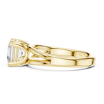Gold Jewelry L36-7, Asscher center stone, Yellow Gold, view 3