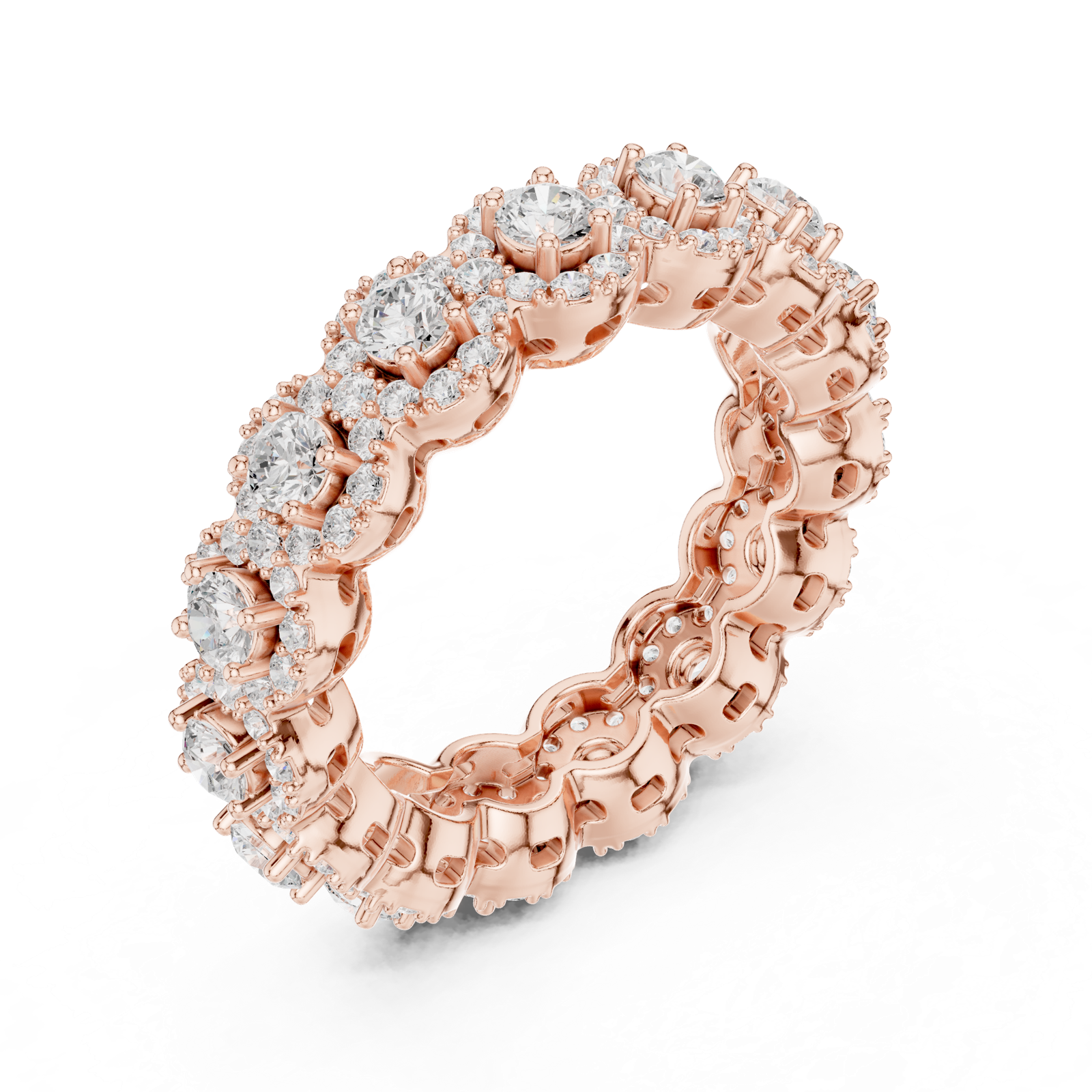 Gold Ring DDLR-307, Rose Gold, view 2