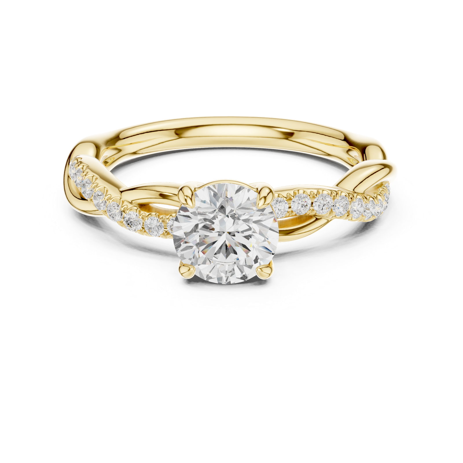 Gold Ring DDLR-641, Yellow Gold, view 4