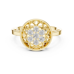 Gold Ring DDLR-689, Yellow Gold, view 4
