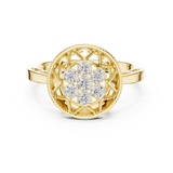 Gold Ring DDLR-689, Yellow Gold, view 4
